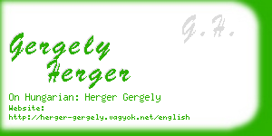 gergely herger business card